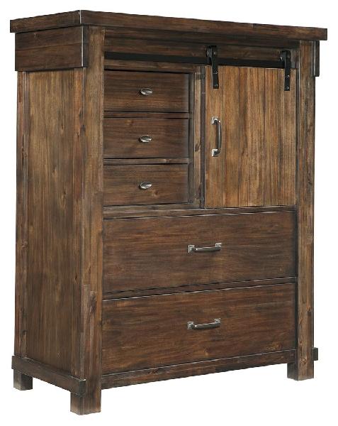 Image of Lakeleigh - Brown Dark - Five Drawer Chest