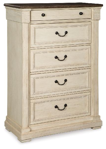 Image of Bolanburg - Antique White / Brown - Five Drawer Chest