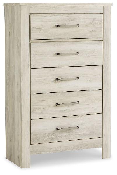 Image of Bellaby - Whitewash - Five Drawer Chest
