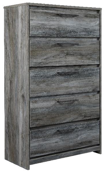 Image of Baystorm - Gray - Five Drawer Chest