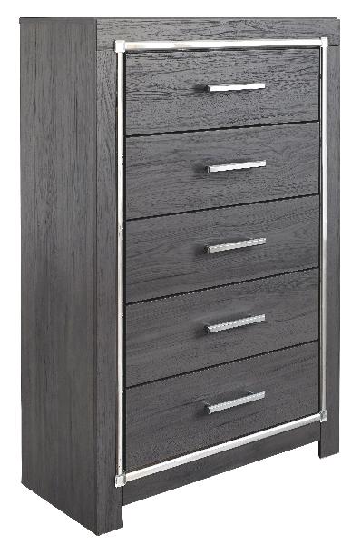 Image of Lodanna - Gray - Five Drawer Chest