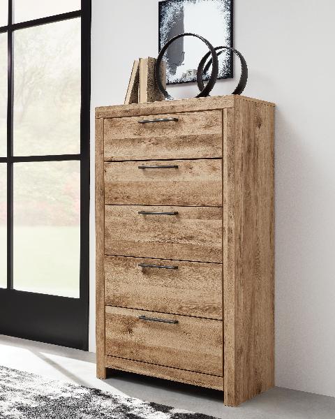 Image of Hyanna - Tan Brown - Five Drawer Chest