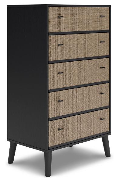 Image of Charlang - Black / Gray - Five Drawer Chest