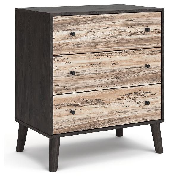 Image of Lannover - Brown / Beige - Three Drawer Chest