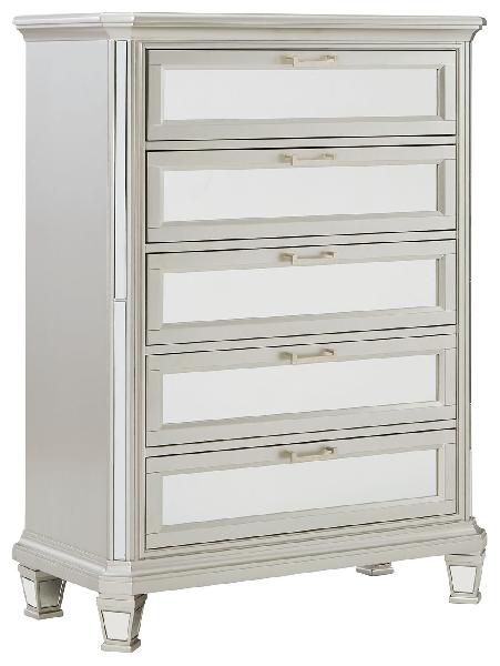 Image of Lindenfield - Silver - Five Drawer Chest
