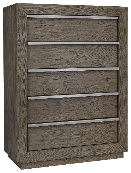 Image of Anibecca - Weathered Gray - Five Drawer Chest