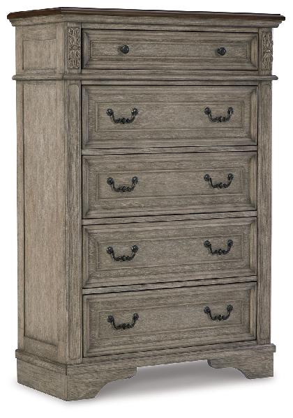 Image of Lodenbay - Antique Gray - Five Drawer Chest