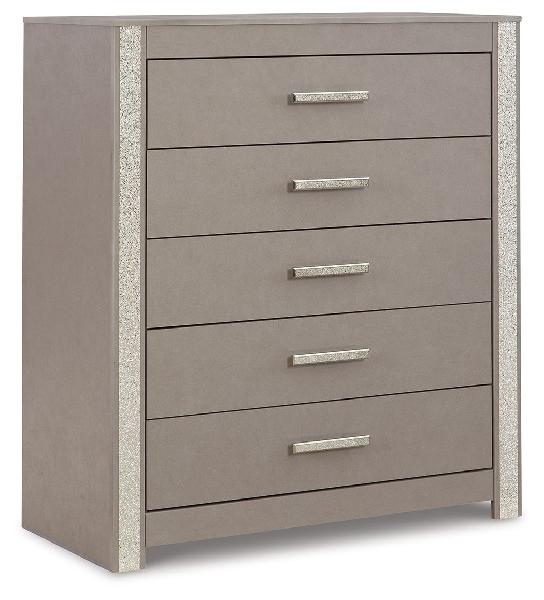 Image of Surancha - Gray - Five Drawer Wide Chest