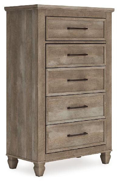 Image of Yarbeck - Sand - Five Drawer Chest