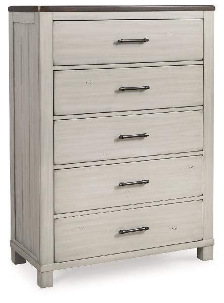 Image of Darborn - Gray / Brown - Five Drawer Chest
