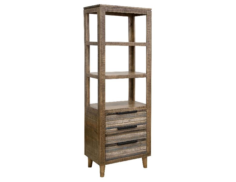 Image of Tiza - Bookcase - Peanut Brown/ Chalk Colors