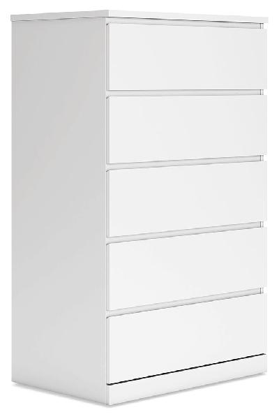 Image of Onita - White - Five Drawer Chest