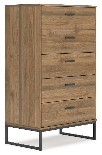 Image of Deanlow - Honey - Five Drawer Chest