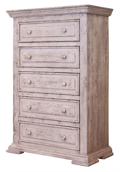 Image of Terra White - Chest With 5 Drawers - White
