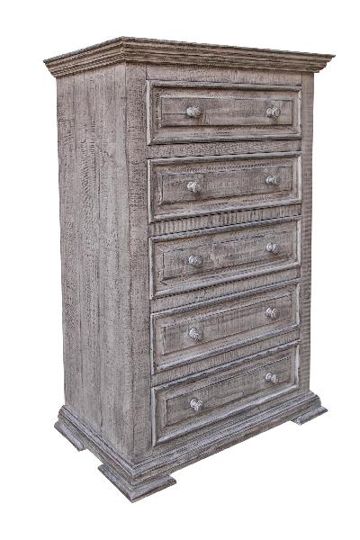 Image of Terra Gray - Chest With 5 Drawers - Gray