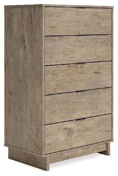 Image of Oliah - Natural - Five Drawer Chest