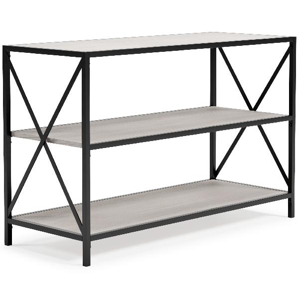 Image of Bayflynn - White / Black - Bookcase - 2 Fixed Shelves