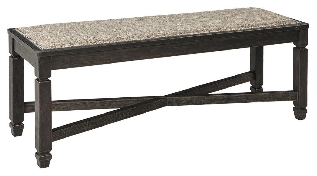 Image of Tyler Creek - Upholstered Bench - Black / Grayish Brown