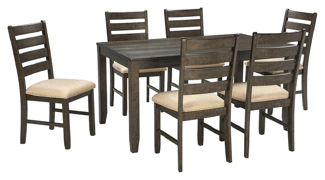 Image of Rokane - Dining Room Table Set (Set of 7) - Brown