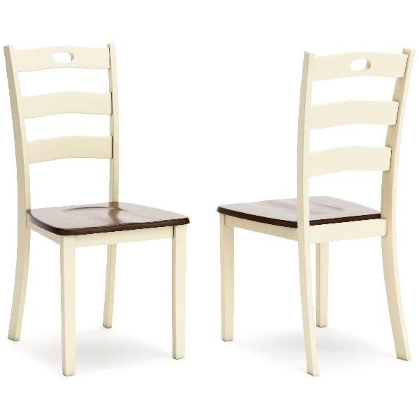 Image of Woodanville - Dining Room Side Chair (Set of 2) - Cream / Brown