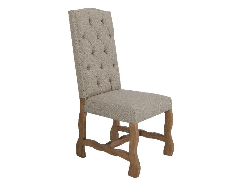 Image of Marquez - Upholstered Chair With Tufted Back (Set of 2) - Two Tone Light Brown