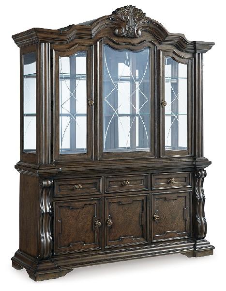 Image of Maylee - Dining Buffet And Hutch - Dark Brown