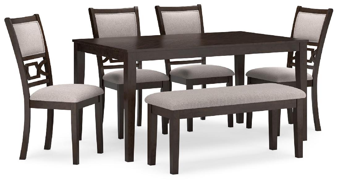 Image of Langwest - Dining Room Table Set (Set of 6) - Brown
