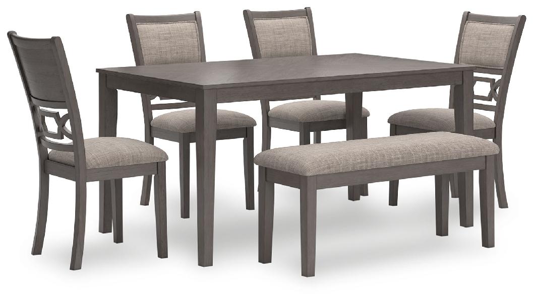 Image of Wrenning - Dining Room Table Set (Set of 6) - Gray