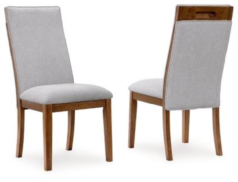 Image of Lyncott - Dining Upholstered Side Chair (Set of 2) - Beige / Brown