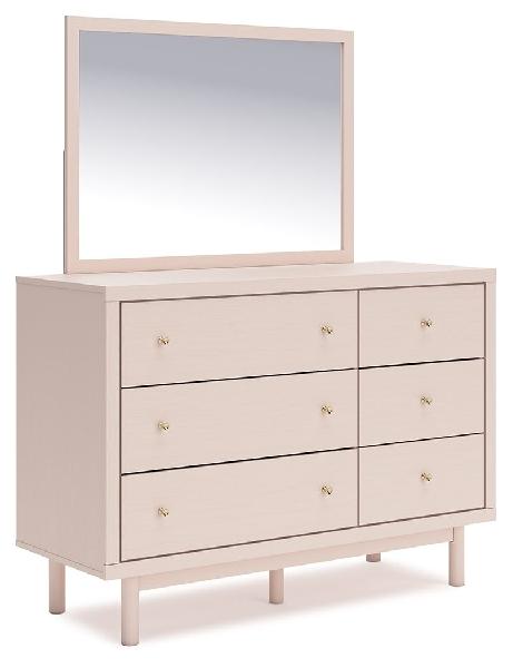 Image of Wistenpine - Dresser And Mirror - Blush