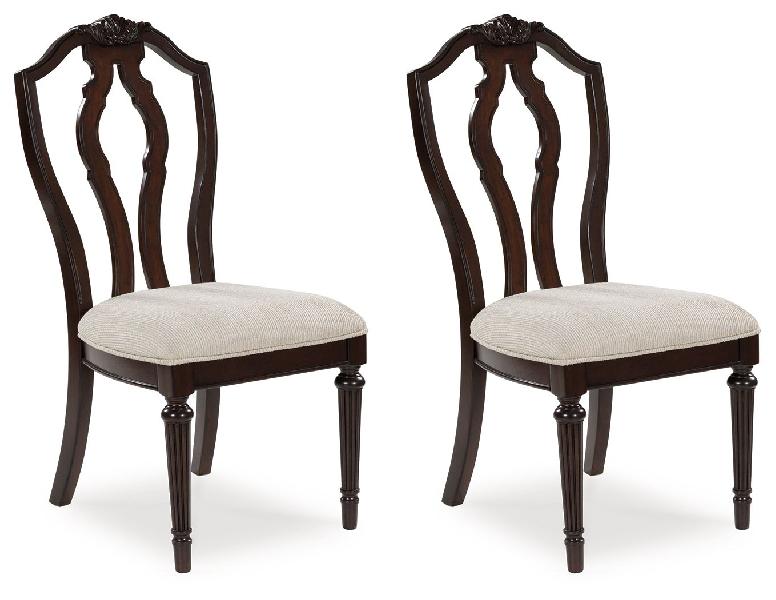 Image of Lavinton - Dining Upholstered Side Chair (Set of 2) - Tan / Brown
