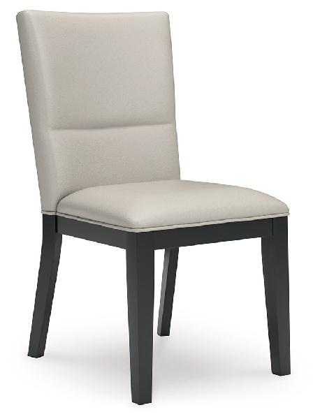 Image of Glinari - Dining Upholstered Side Chair (Set of 2) - Taupe / Black
