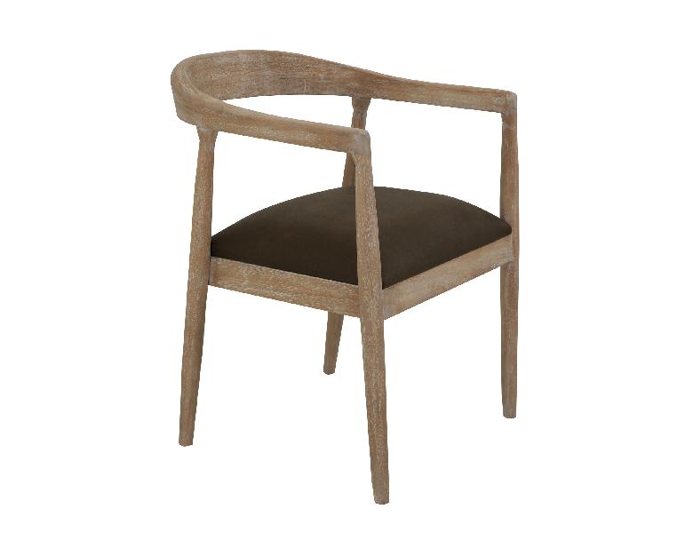 Image of Teak - Chair - Ivory White