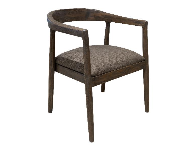 Image of Natural Teca - Wooden Armchair - Quartersawn Oak / Marooned Brown