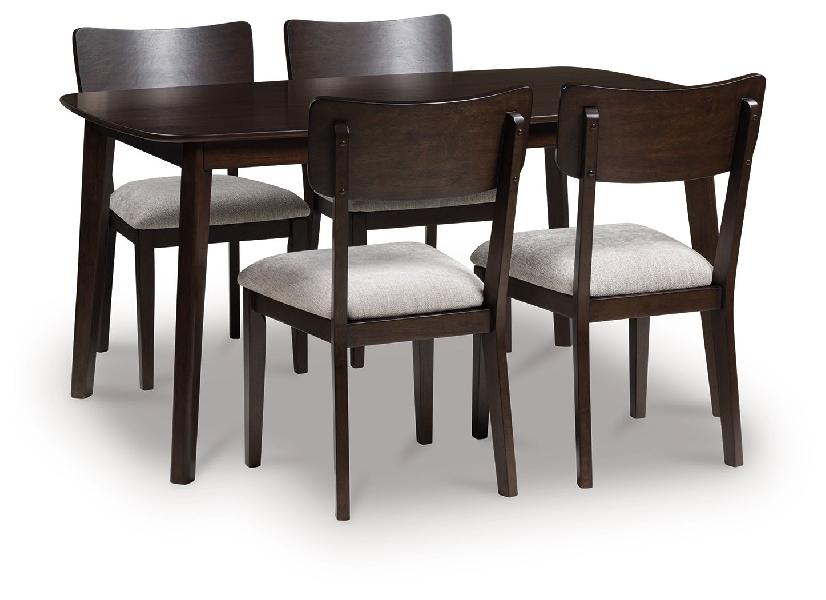 Image of Mallenette - Dining Room Table Set (Set of 5) - Merlot