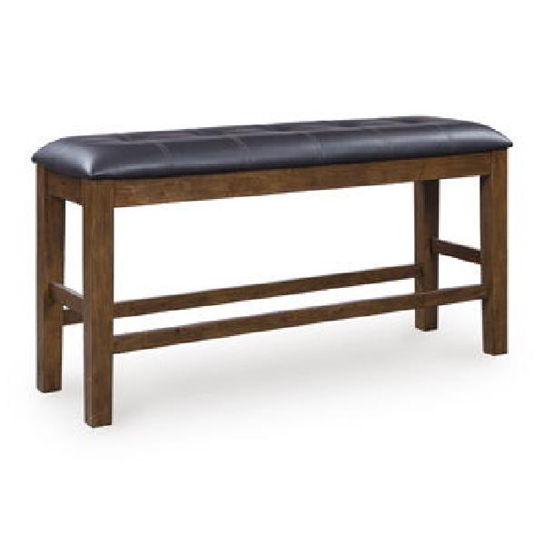 Image of Ralene - Double Counter Height Upholstered Bench - Medium Brown