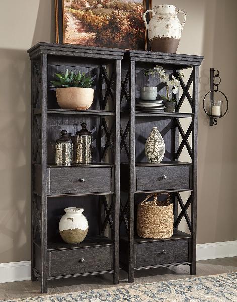 Image of Tyler Creek - 2 Pc. - Display Cabinets - Dark Gray