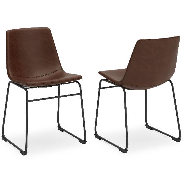 Image of Centiar - Dining UPH Side Chair (Set of 2) - Brown / Black
