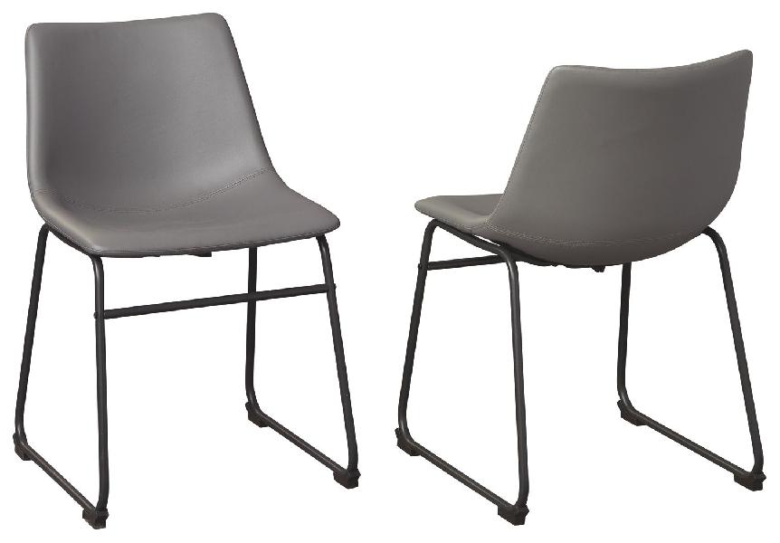 Image of Centiar - Dining UPH Side Chair (Set of 2) - Gray