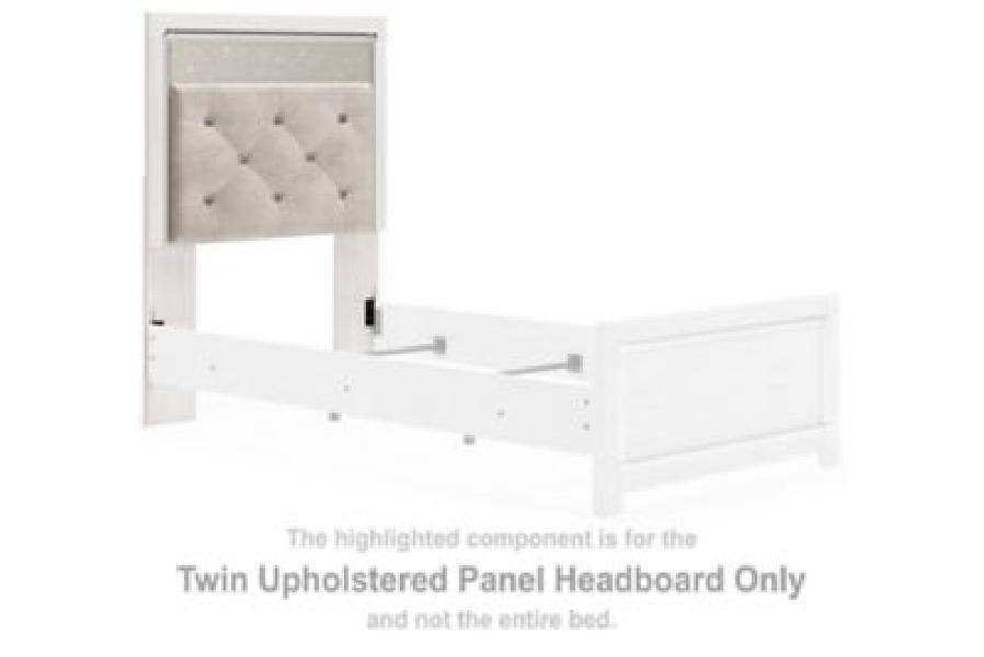 Image of Altyra - Twin UPH Panel Headboard - White