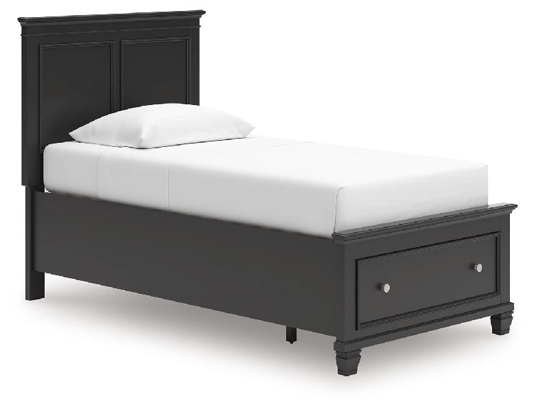 Image of Lanolee - Twin Panel Storage Bed - Black