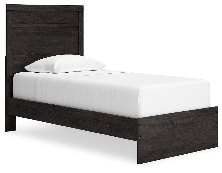 Image of Belachime - Twin Panel Bed - Black