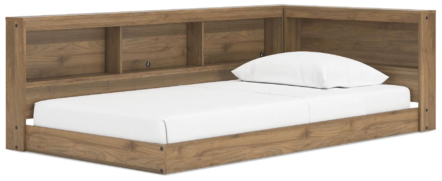 Image of Deanlow - Twin Bookcase Storage Bed - Honey