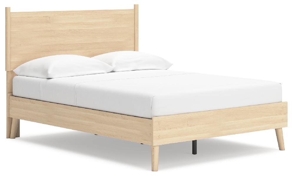 Image of Cabinella - Full Platform Panel Bed - Tan