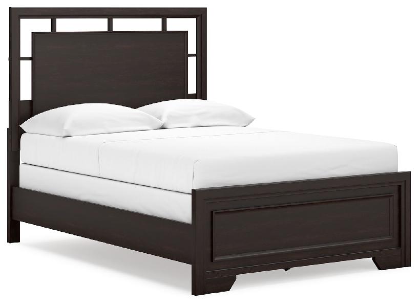 Image of Covetown - Full Panel Bed - Dark Brown