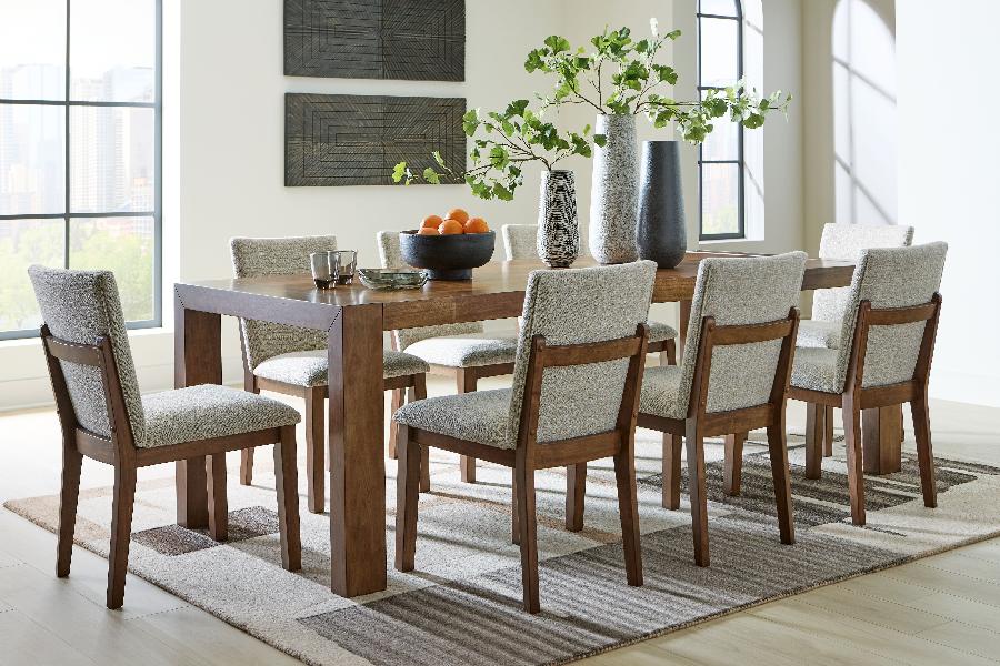Image of Kraeburn - 9 Pc. - Rectangular Dining Table, 8 Chair - Brown