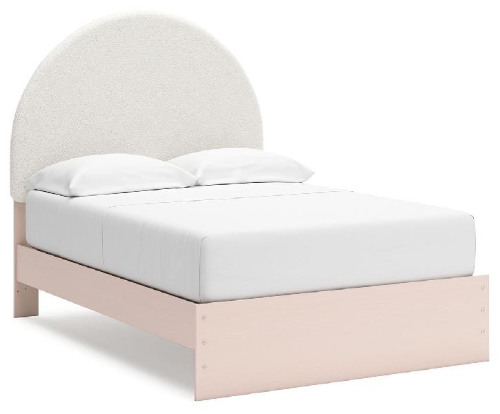 Image of Wistenpine - Full Upholstered Panel Bed - Blush