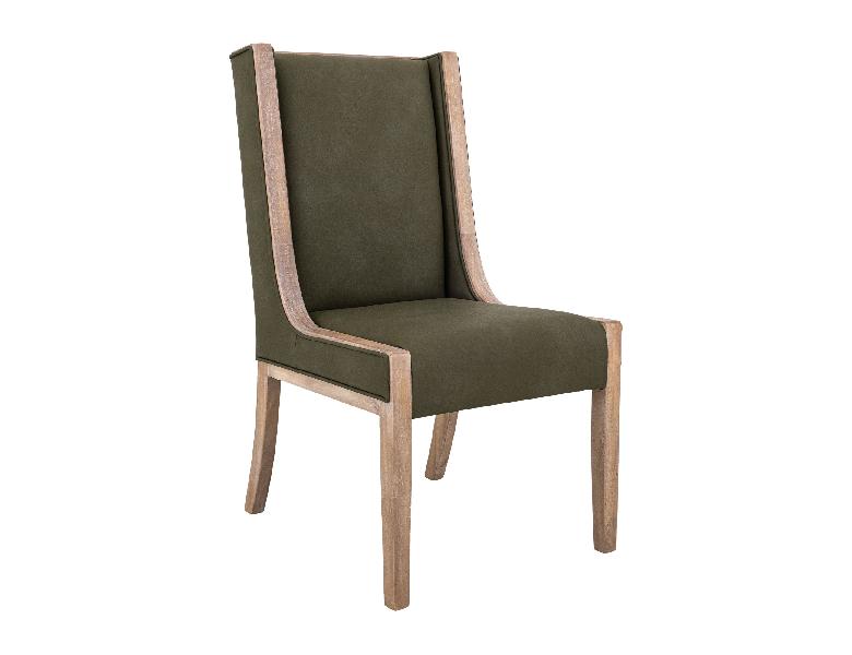 Image of Balam - Upholstered Chair (Set of 2) - Olive Green