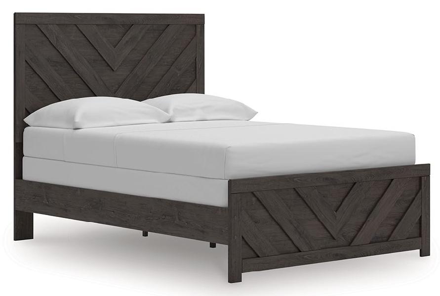 Image of Prendonea - Full Panel Bed - Charcoal