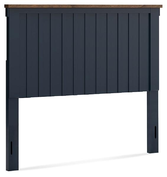 Image of Landocken - Full Panel Headboard - Brown / Blue